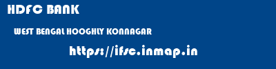 HDFC BANK  WEST BENGAL HOOGHLY KONNAGAR   ifsc code